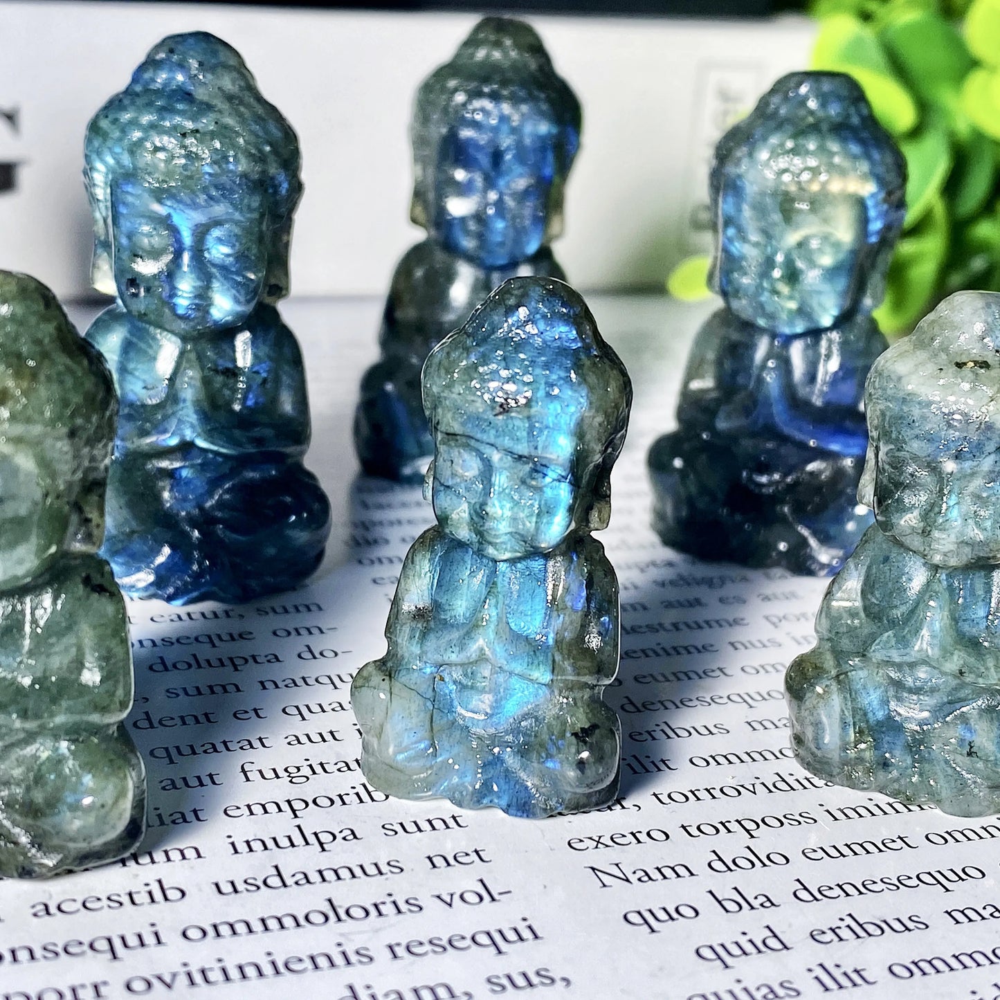 Mystic Labradorite Buddha Charm