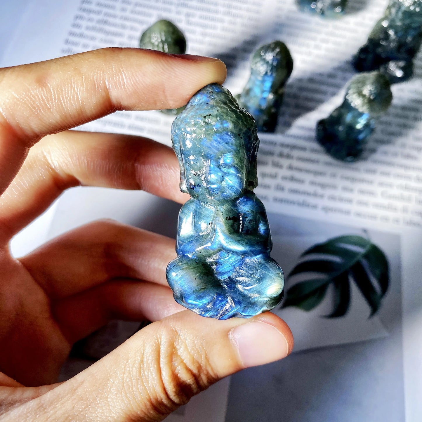 Mystic Labradorite Buddha Charm