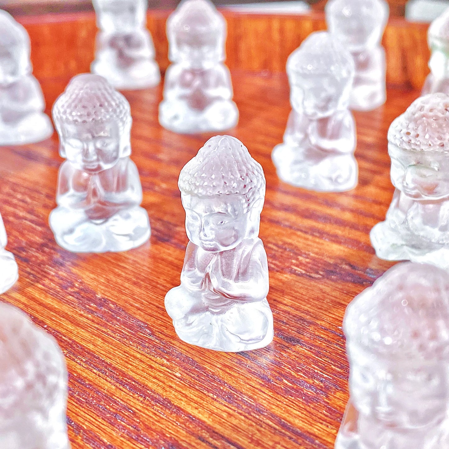 Serene Buddha Clear Quartz Charm
