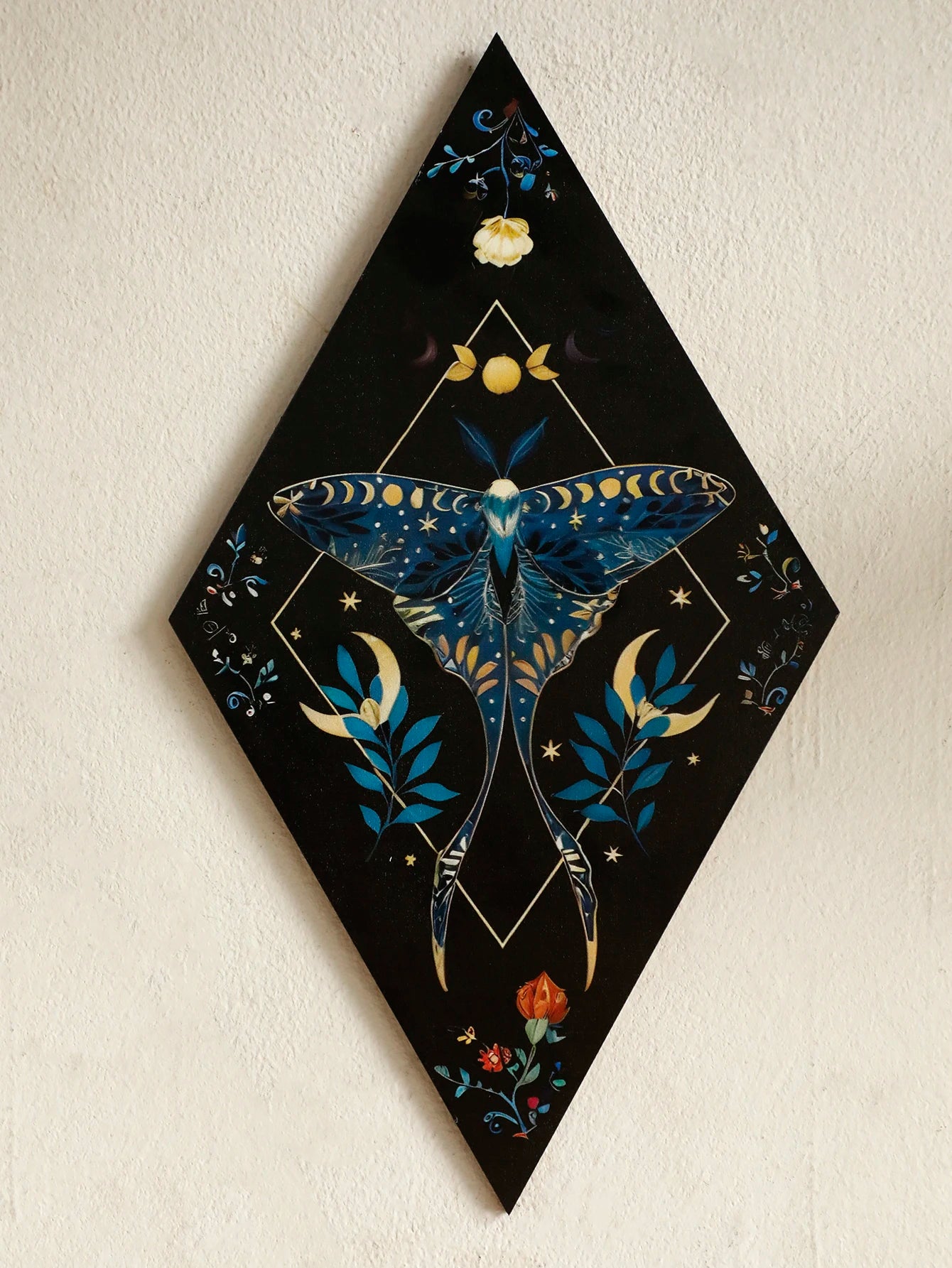 Luna Moth & Moon Phases Wall Plaque