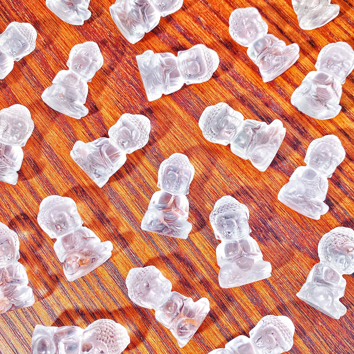 Serene Buddha Clear Quartz Charm