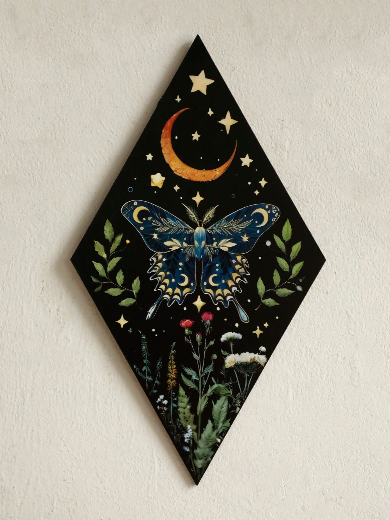 Luna Moth & Moon Phases Wall Plaque