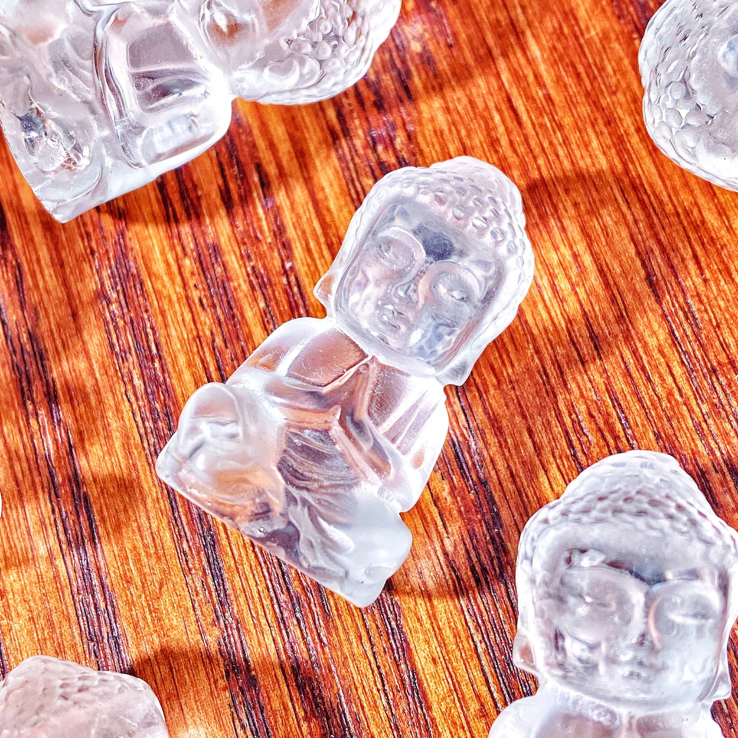 Serene Buddha Clear Quartz Charm