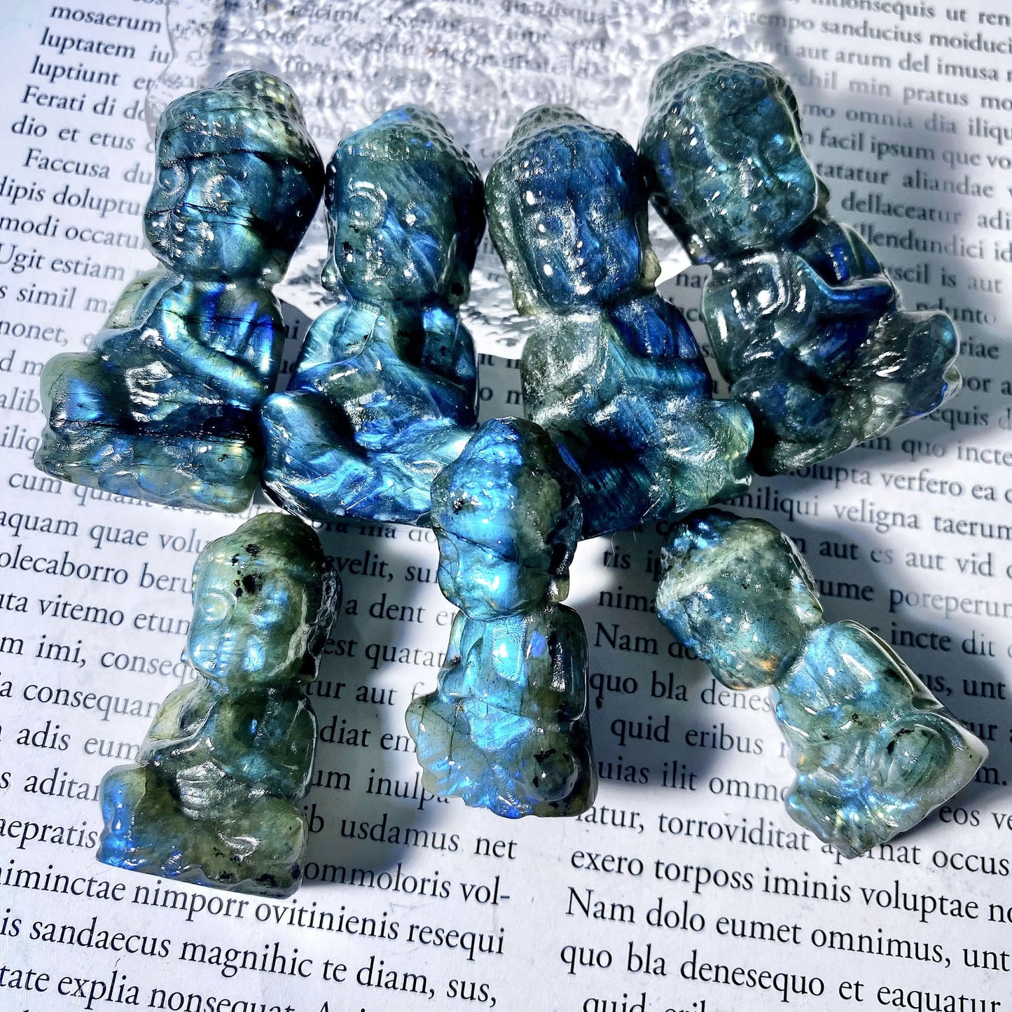 Mystic Labradorite Buddha Charm