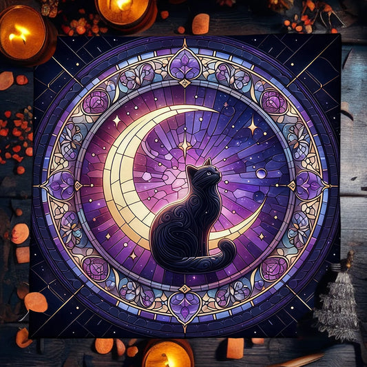 Celestial Feline Tarot Cloth
